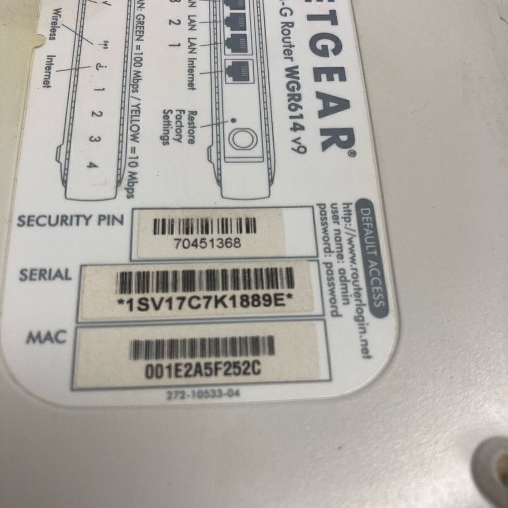 NETGEAR Wireless G Router WGR614 v9‎ - Picture 7 of 7